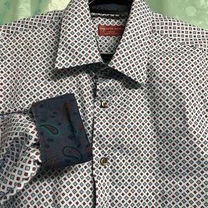 Saks Fifth Avenue, Men’s Trim Fit Dress Shirt, Large
